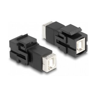 Keystone Modul USB 2.0 Typ-B Buchse zu USB 2.0 Typ-B Buchse schwarz