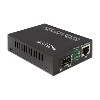 PoE+ Medienkonverter 10/100/1000Base-T zu SFP