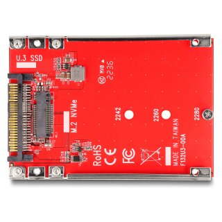 2.5? Konverter U.3 SFF-8639 zu M.2 NVMe Key M - 7 mm