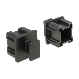 Staubschutz für Mini SAS HD SFF 8644 Buchse mit Griff 10 Stück schwarz