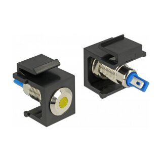 Keystone LED gelb 6 V flach, schwarz