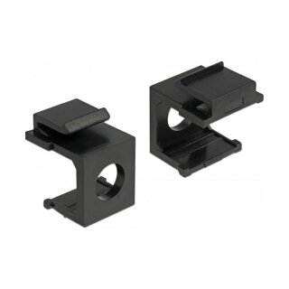 Keystone Abdeckung schwarz mit 8 mm Durchführung 4 Stück