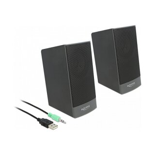 Stereo 2.0 PC Lautsprecher mit 3,5 mm Klinkenstecker und USB Stromversorgung