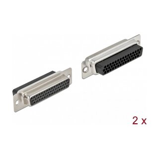 D-Sub HD 44 Pin Crimp Buchse, Metall, 2 Stück