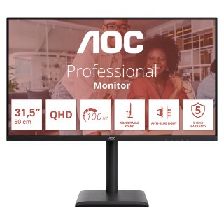 AOC 81,3cm (31,5") Q32E4U 16:09 2xHDMI+DP+USB IPS black