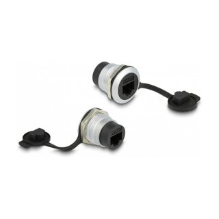 DeLock RJ45 Cat.6 Einbaubuchse mit Staubschutzkappe