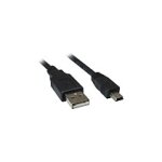 Kabel USB 2.0 A-B Mini 0.5m schwarz