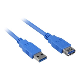 Kabel USB 3.0 Verlängerung 3.0m blau