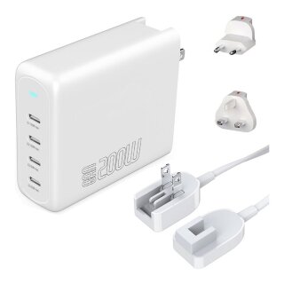 4smarts Ladegert GaN Flex Pro 200W 4 USB-C, Travel