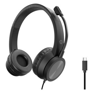 CONCEPTRONIC Headset USB-C Mikro,int.Bed.Stereo 2.0m sw