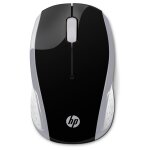 HP Maus 200 Kabellos USB-A 3-Tasten Silber/Schwarz