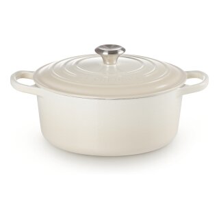 Le Creuset Signature Roaster round 26cm meringue (21177267164430)