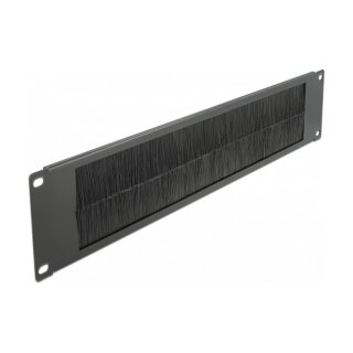19" Kabelmanagement Bürstenleiste 2 HE schwarz
