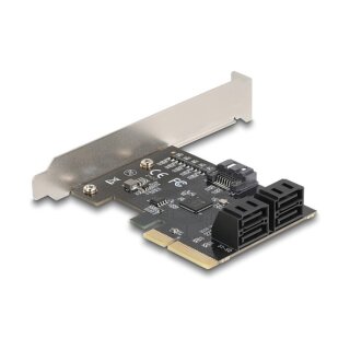 PCI Express x4 Karte zu 5 Port SATA Kontroller - Low Profile Formfaktor