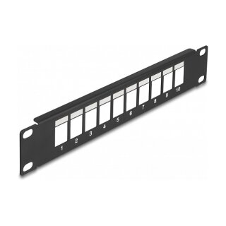 Delock 10? Keystone Patchpanel 10 Port schwarz