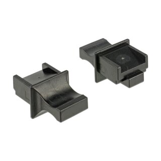 Staubschutz für RJ45 Buchse mit Griff 10 Stück schwarz