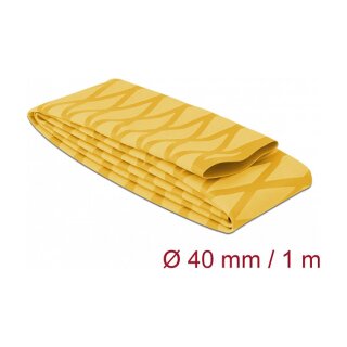 Schrumpfschlauch X-Muster rutschfest 1 m x 40 mm gelb