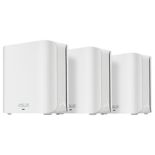 ASUS ZenWiFi BD4 WiFi 7 Mesh System 3er-Pack Weiß WLAN BE3600 Dualband, 2x 2.5G WAN/LAN (pro Einheit), Abdeckung bis zu 603 m²