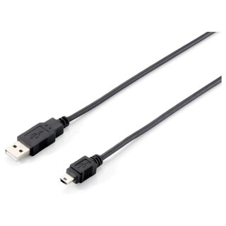 Equip Kabel USB-A2.0->Mini-B St/St 1.80m schwarz Polybeutel