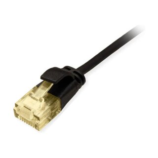 Equip Patchkabel Cat6A SlimFlex U/UTP 0.25m schw.LSZH 2xRJ45 Polybeutel