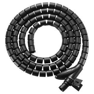Equip Spiral-Kabelschlauch +Untertischmontage 2.50m schwarz Polybeutel