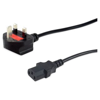 Equip Stromkabel UK-BS1363 ->C13 St/Bu schwarz 2.00m PVC Polybeutel