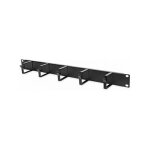 Equip 19" Kabelmanagement 5xMetallringe Plastik 1U...