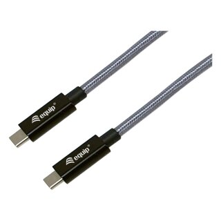 Equip Kabel USB-C3.2->C Gen2x2 PD240W St/St 1.00m schwarz