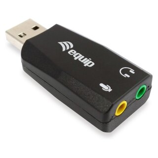 Equip Adapter USB-A-> 2x3.5mm St/Bu schwarz