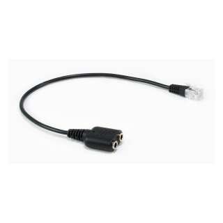 Equip Telefonkabel RJ9->2x3.5mm St/Bu 0.25m schwarz