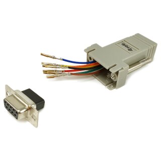 Equip Adapter DB9 Serial->RJ45 Bu/Bu 8Pin grau Polybeutel
