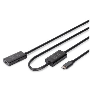 Aktives USB 3.2 Gen1 5G Verlängerungskabel, USB-C - USB-C, 10m