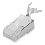 CAT 6A Modularstecker für Rundkabel, geschirmt, 100...