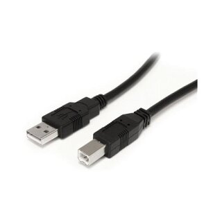 STARTECH.COM 10m Aktives USB 2.0 A auf B Kabel - USB Anschlusskabel - Stecker/Stecker - Schwarz
