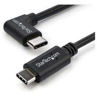 STARTECH.COM USB- C Kabel rechtsgewinkelt - St/St-1m - USB 2.0 - USB Typ-C Kabel - 90grad USB C - USB-C auf USB C - USB-C Ladekabel