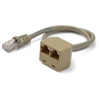 STARTECH.COM 2-to-1 RJ45 10/100mbps Splitter/Combiner - One adapter required at each end of the connection RJ45SPLITTER
