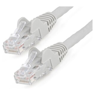 STARTECH.COM 2m LSZH CAT6 Ethernet Cable - 10 Gigabit 100W PoE RJ45 UTP Network Patch Cord Snagless - Grey ETL Verified