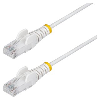 STARTECH.COM 50cm Weisses Schlankes CAT6-Ethernet-Kabel Snagless RJ45 LSZH 28AWG Reines Kupfer Patchkabel/Netzwerkkabel
