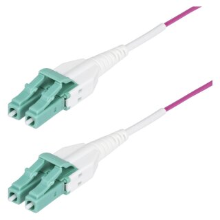 STARTECH.COM 2m LC-LC UPC OM4multimode Glasfaserkabel Erika Violett 50/125 40G/100G Uniboot LWL Patchkabel OFNR Kabel