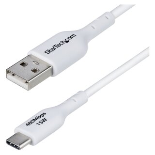 STARTECH.COM 1m USB-A auf USB-C Ladekabel USB-A auf Typ-C Schnellladekabel 3A USB 2.0 Datenubertragung Weiss