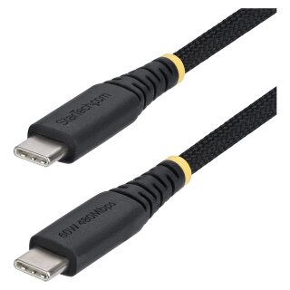 STARTECH.COM 15cm USB-C Ladekabel 60W 3A PD Geflochtenes Nylon-TPE Mantel Robustes USBC Laptop-Handy Ladekabel USB 2.0