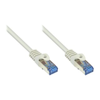 GoodConnections Patchkabel mit Rastnasenschutz, Cat. 6A, S/FTP, PiMF, halogenfrei, 500MHz, grau, 20m,