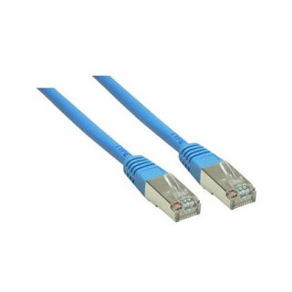 GoodConnections Patchkabel mit Rastnasenschutz, Cat. 6, S/FTP, PiMF, PVC, 250MHz, blau, 0,5m,