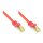 GoodConnections RJ45 Patchkabel mit Cat. 7 Rohkabel und Rastnasenschutz (), S/FTP, PiMF, halogenfrei, 500MHz, OFC, rot, 3m,