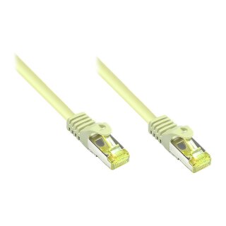 GoodConnections RJ45 Patchkabel mit Cat. 7 Rohkabel und Rastnasenschutz (), S/FTP, PiMF, halogenfrei, 500MHz, OFC, grau, 5m,