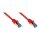 Connections Patchkabel mit Rastnasenschutz, Cat. 6A, S/FTP, PiMF, halogenfrei, 500MHz, rot, 1m