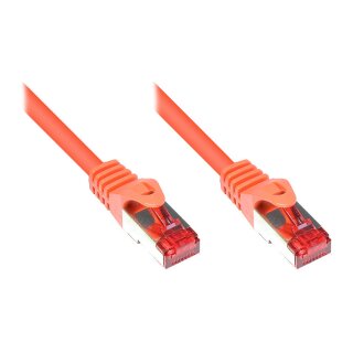 GoodConnections Patchkabel mit Rastnasenschutz, Cat. 6, S/FTP, PiMF, PVC, 250MHz, orange, 2m,