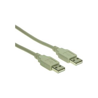 GoodConnections Anschlusskabel USB 2.0 Stecker A an Stecker A, grau, 1m,