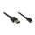 GoodConnections Anschlusskabel USB 2.0 EASY Stecker A an Stecker Micro B, schwarz, 2m,
