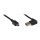 Connections Anschlusskabel USB 2.0 EASY Stecker A an Mini B Stecker, gewinkelt, schwarz, 1m